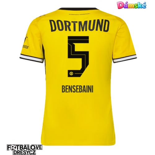 Borussia Dortmund Ramy Bensebaini #5 Dámské Domácí Dres 2026-27 Krátký Rukáv Borussia Dortmund Ramy Bensebaini #5 Dámské Domácí Dres 2026-27 Krátký Rukáv